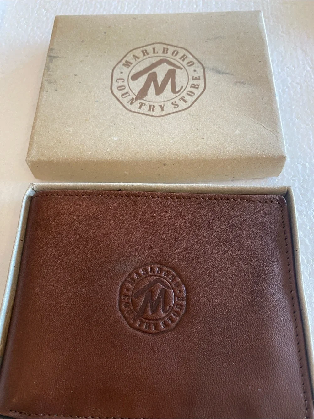 Marlboro Country Store Men's Brown Leather Bi-Fold Wallet